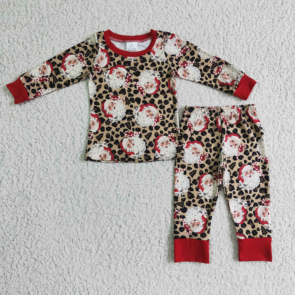 Baby Boys christmas santa pajamas pants sets