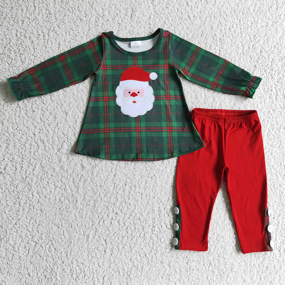 Baby Girls Christmas santa tunic legging clothes sets