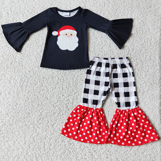 Christmas santa plaid set