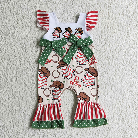 Baby girls Christmas season rompers