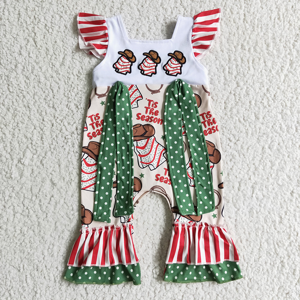 Baby girls Christmas season rompers