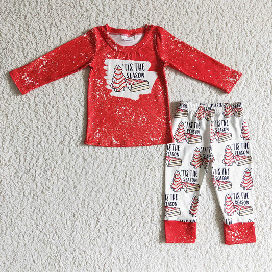 Baby Boys Red season Christmas pants pajamas clothes sets