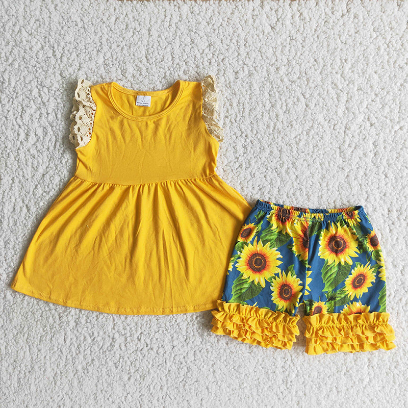 Sunflower soft shorts set
