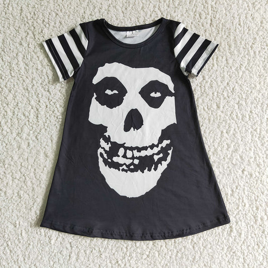 Baby girls Halloween black short sleeve dresses