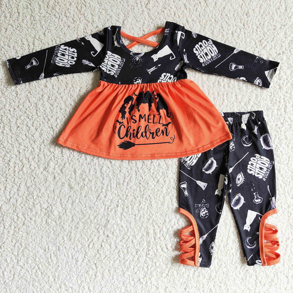 Halloween witch holiday legging sets