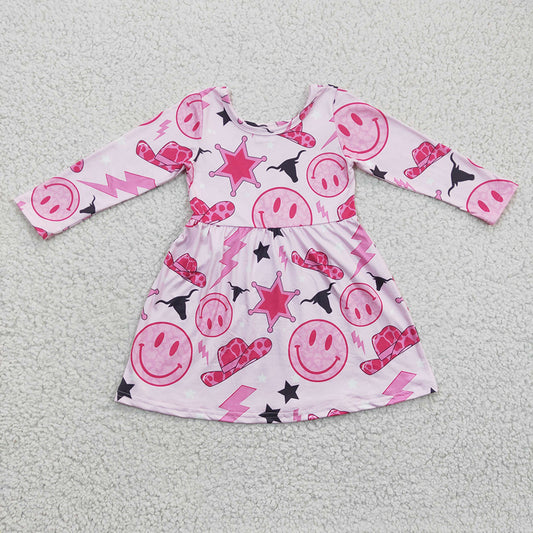 Baby Girls Western pink Valentines Dresses