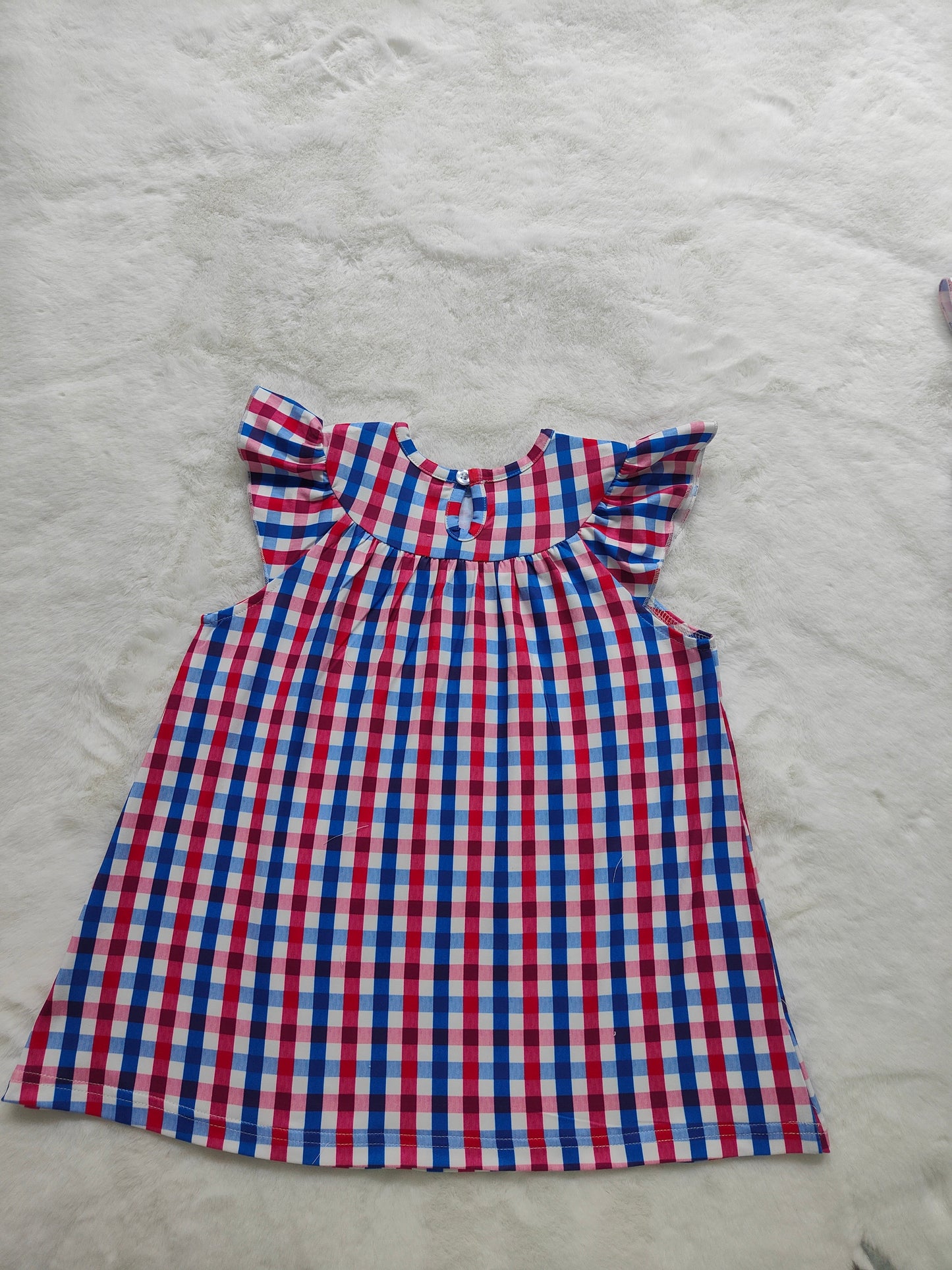 Baby Girls 4th Of July Smocked Gingham Dresses