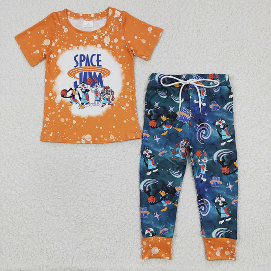 Baby Boys Cartoon Space Pants sets