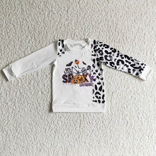 Baby kids long sleeve Halloween leopard shirts tops