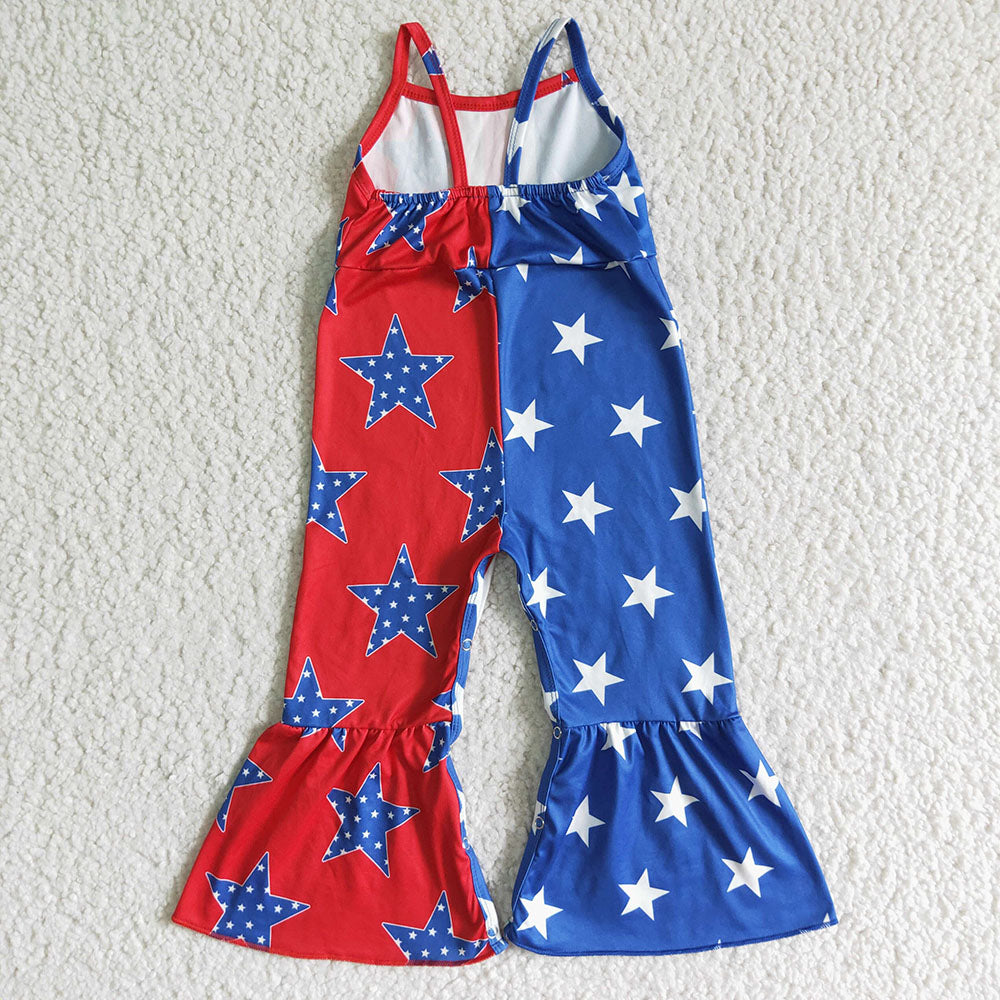 Children 4th of July Star Jumpsuits