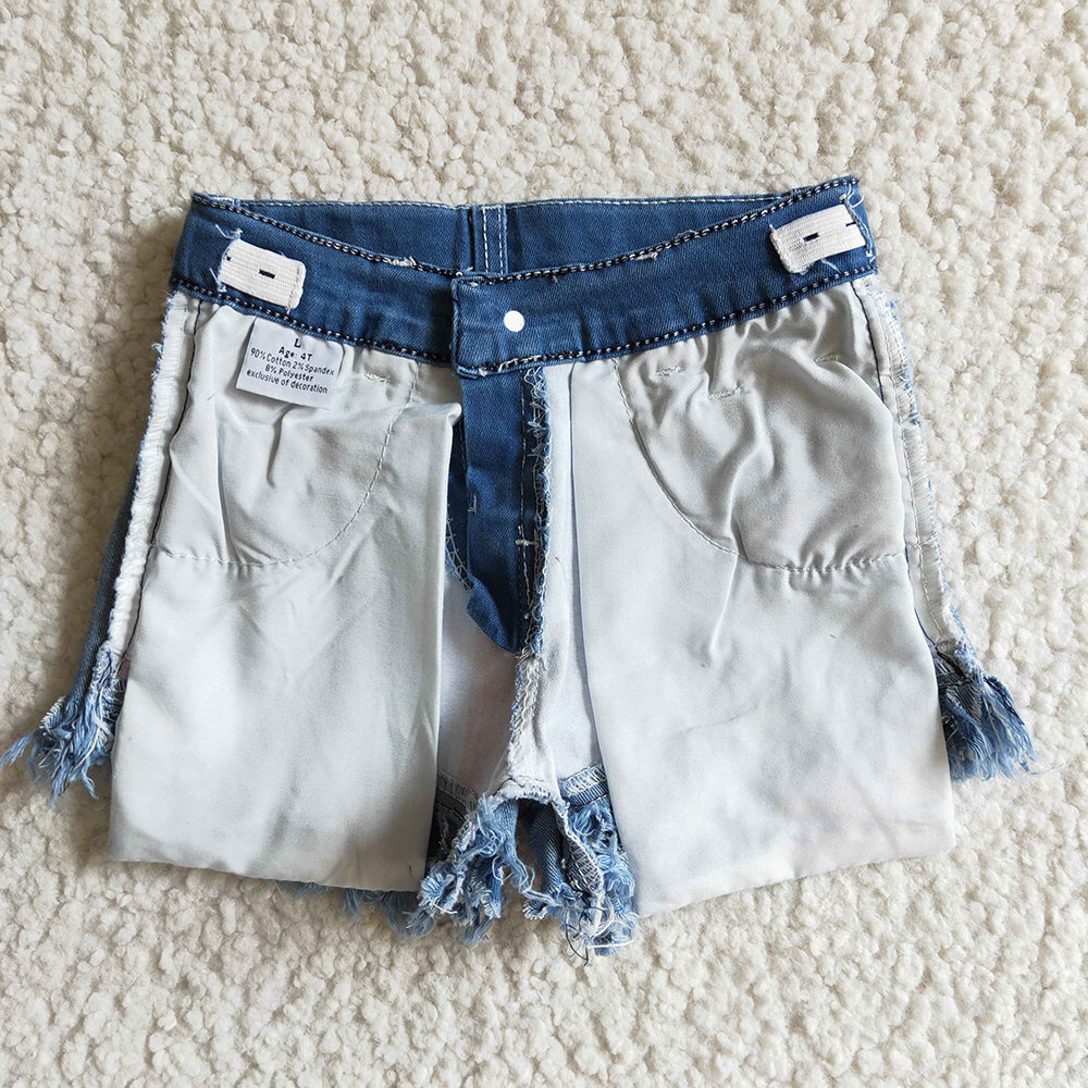 Baby Girls 4th of july summer denim star shorts