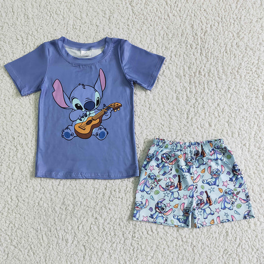 Baby boys cartoon summer animal shorts sets
