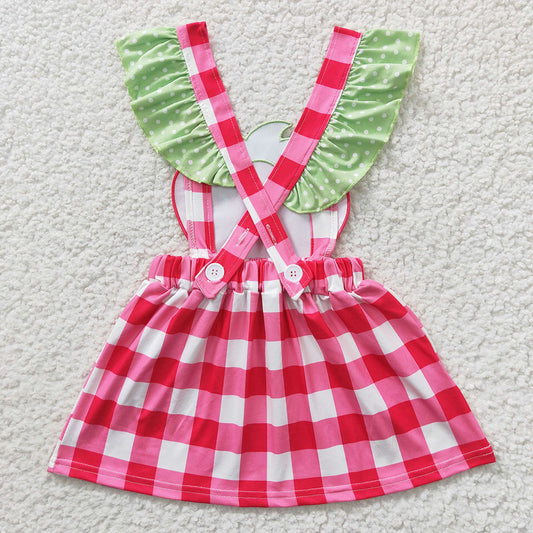 Baby Girls Summer Strawberry Embroidery Knee Length Dresses