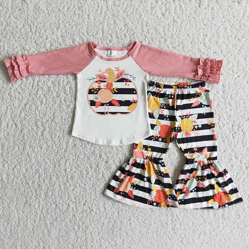 Pumpkin stripe bell set