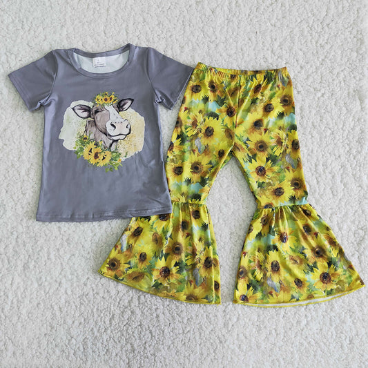 Grey heifer sunflower set