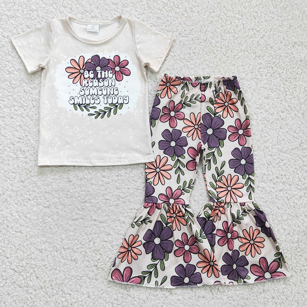 Baby Girls Flowers bell pants clothes sets