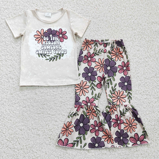 Baby Girls Flowers bell pants clothes sets