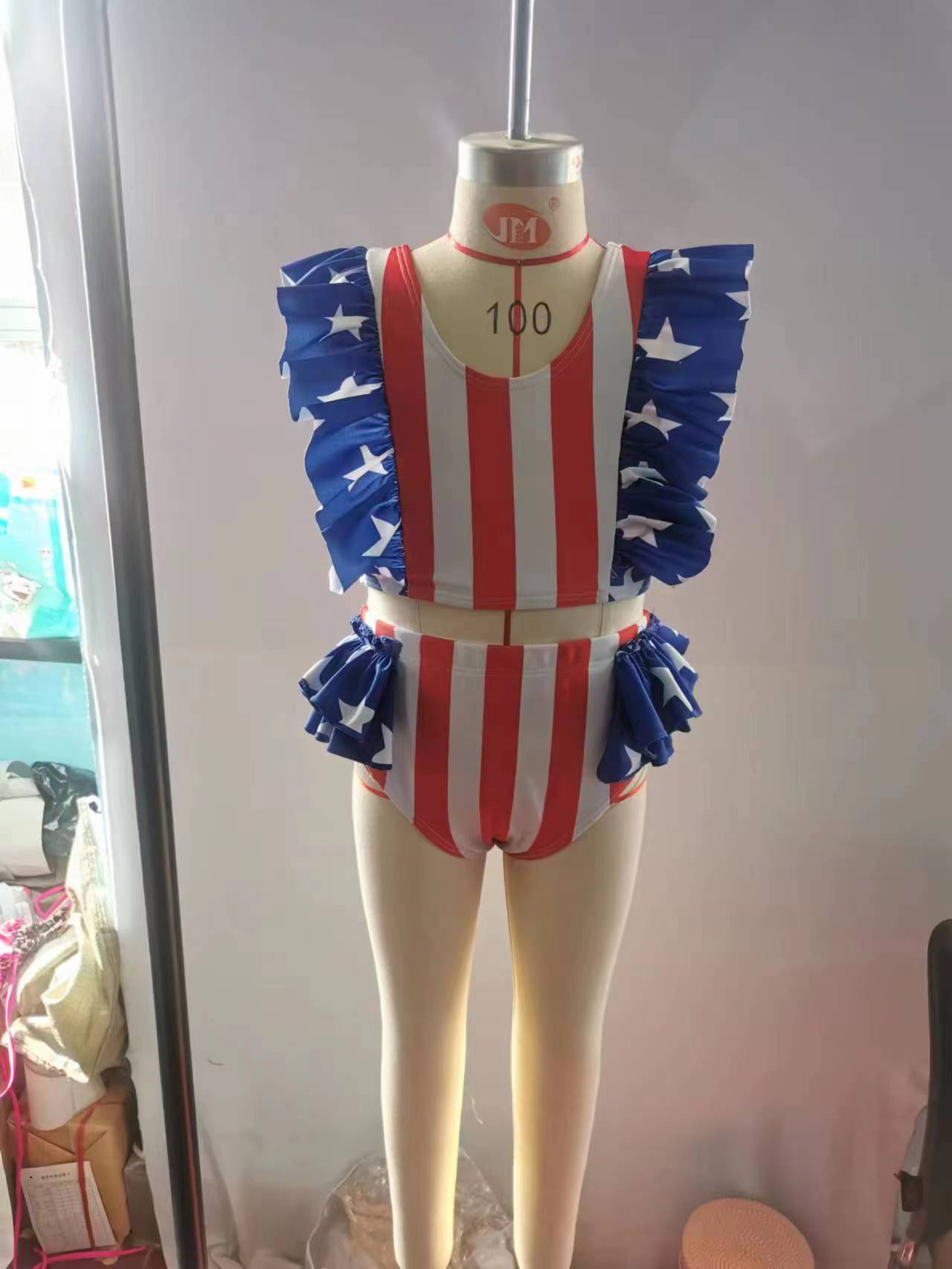 Baby Girls 4th Of July Tow Pieces Swimsuits