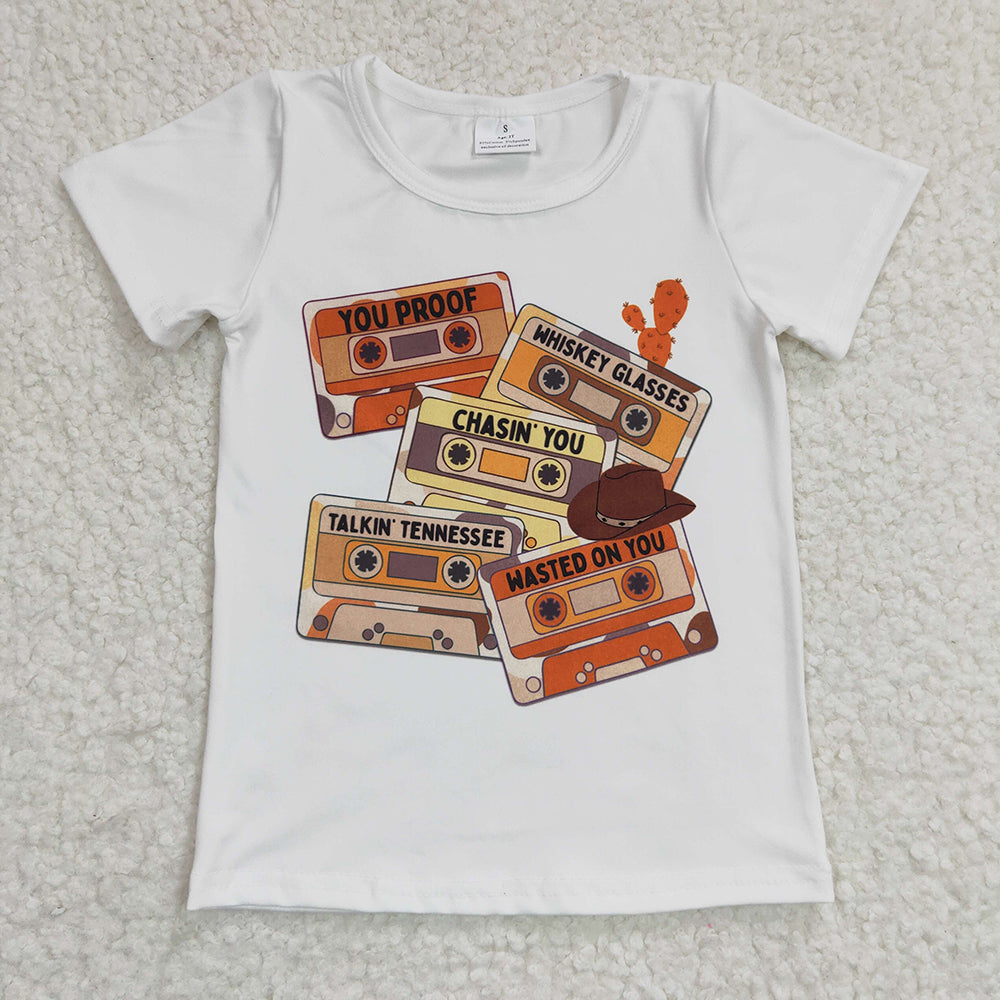 Baby Girls Rodeo Tape Western Tee Shirts Tops