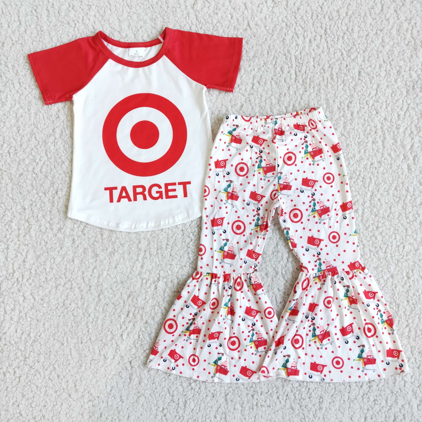 Baby Girls Red circle bell sets