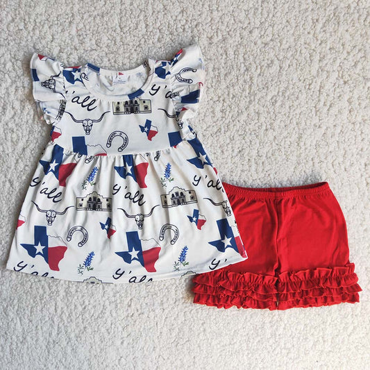 O-Neck high quality shorts set