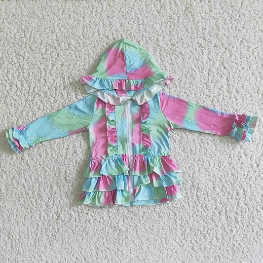 Tie dye Zipper Cardigan