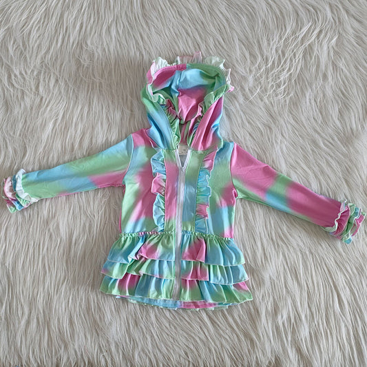 Tie dye Zipper Cardigan