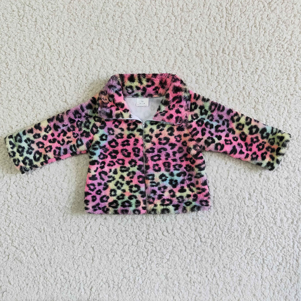 Baby girls fall colorful leopard jackets