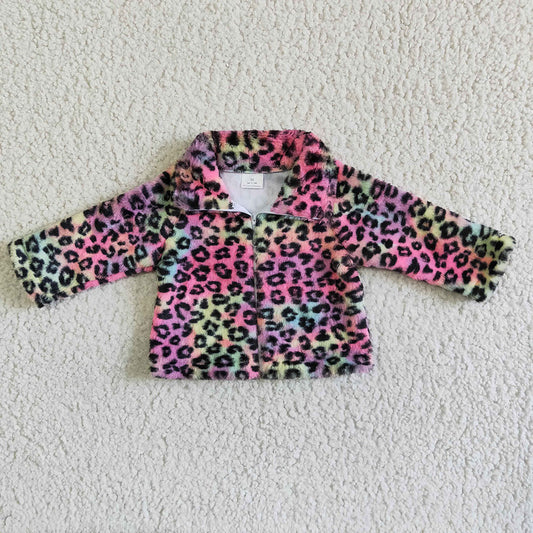 Baby girls fall colorful leopard jackets