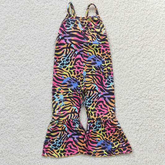 Baby Girls Leopard Zebra Strap Jumpsuits