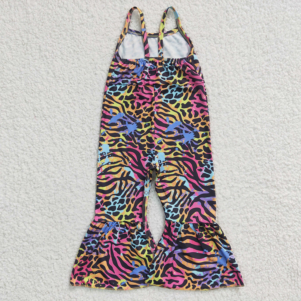 Baby Girls Leopard Zebra Strap Jumpsuits