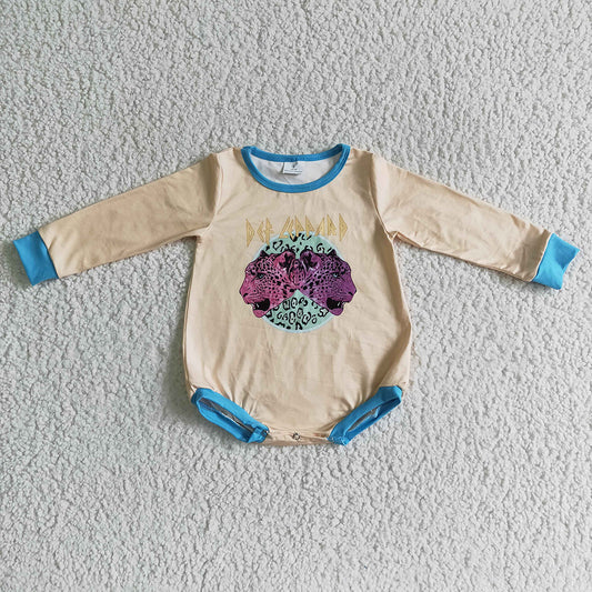 Baby girls singer tiger long sleeve rompers