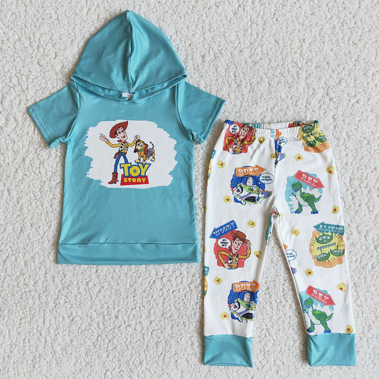 Boys Hoodie cartoon pants sets