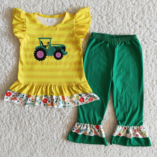 Tractor ruffle pants sets