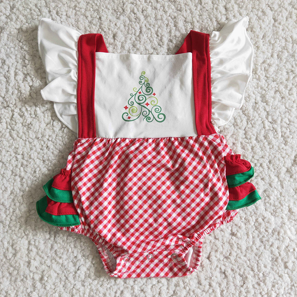 Christmas tree bubble rompers