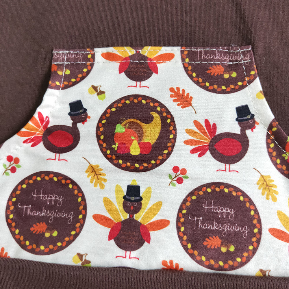 Baby boys turkey hoodie thanksgiving pants clothes sets
