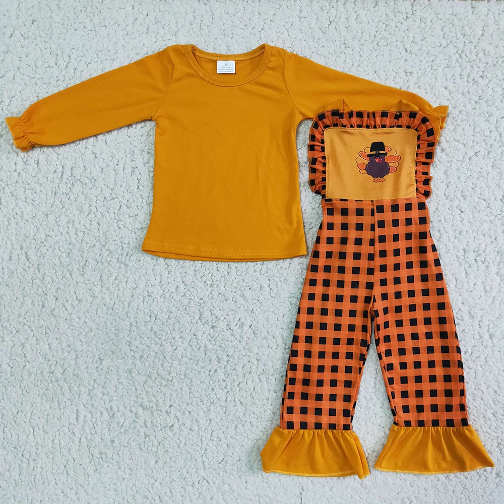 Thanksgiving overall 2pcs sets