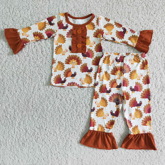 Girls Turkey Pajamas