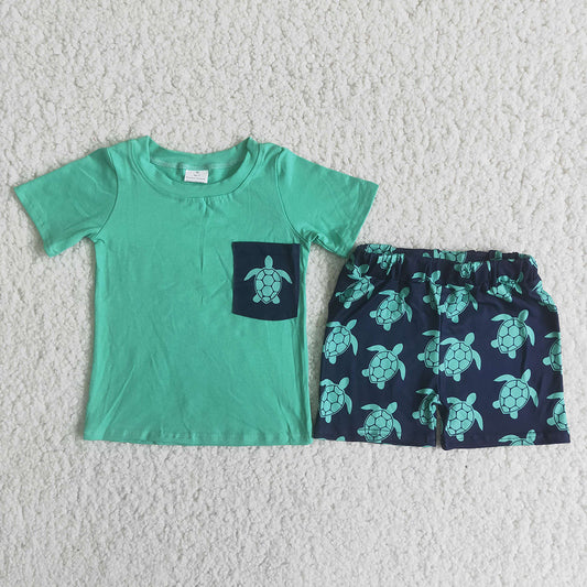 Green turtle boy soft set