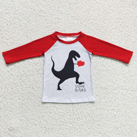 Baby Boys Valentines Dinosaur Shirts