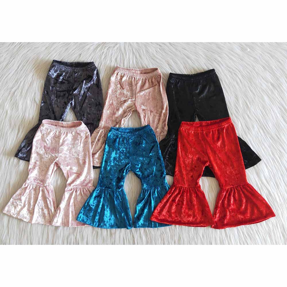 Baby Girls Velvet Bell Bottom Pants