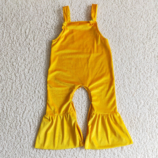 Baby Girls Velvet Strap Jumpsuits Overalls