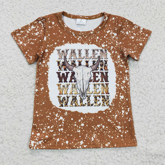 Baby Girls Cow Skull T-shirts tops