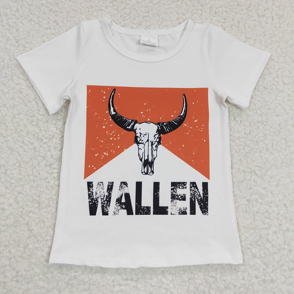 Baby Girls Western Cows Short Sleeve Tee Shirts Tops