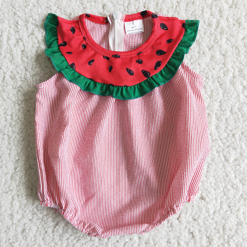 Pink watermelon romper