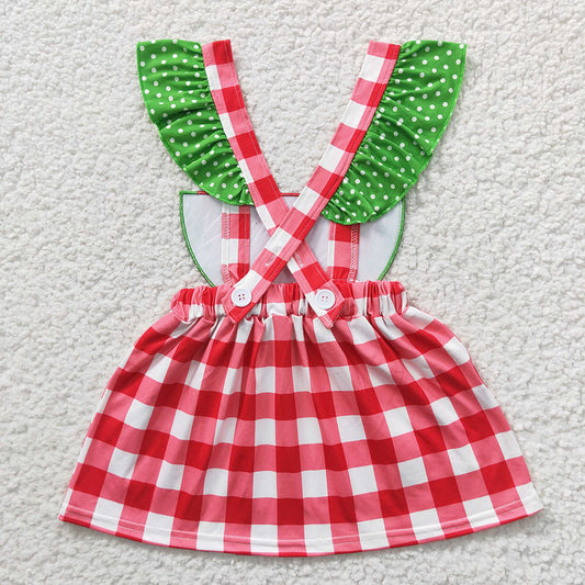 Baby Girls Summer Watermelon Embroidery Knee Length Dresses