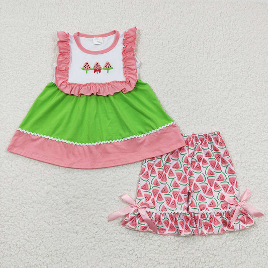 Baby Girls Watermelon Shorts Clothes Sets