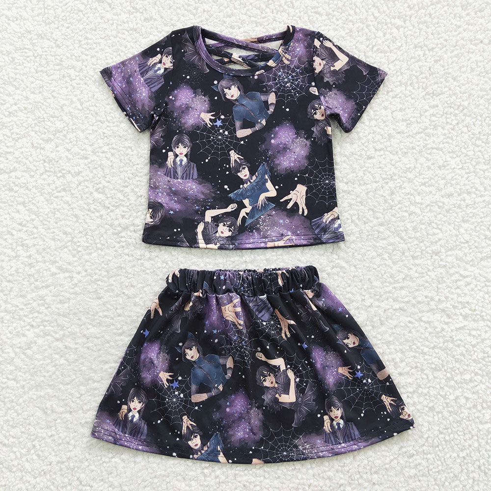 Baby Girls Movie Cartoon Black Skirts Clothes Sets