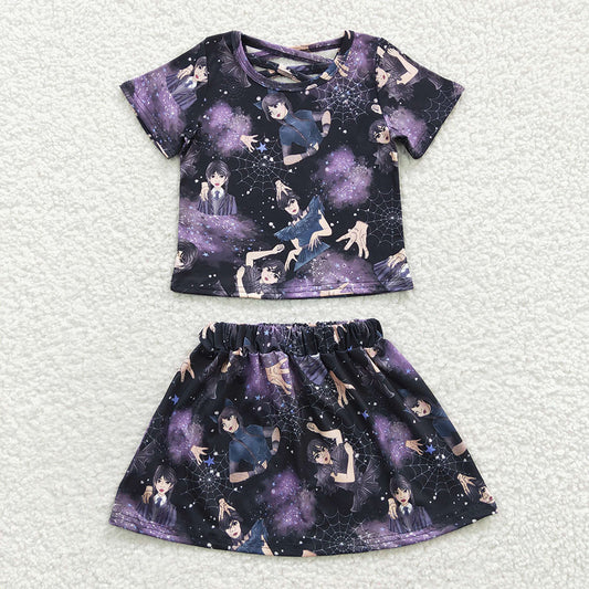 Baby Girls Movie Cartoon Black Skirts Clothes Sets
