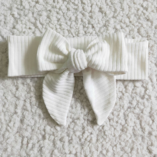 Baby girls cotton white ribbed bummie sets(can choose headband here)